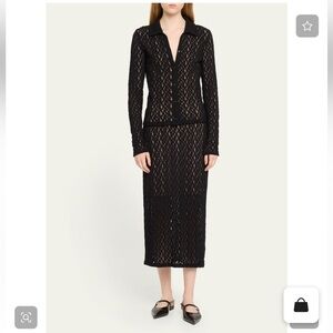 New! Vince floral smocked midi skirt